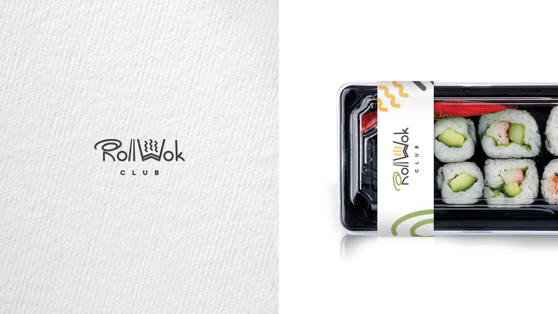 Разработка наклеек для суши-бара «Roll Wok Club» в Алдане